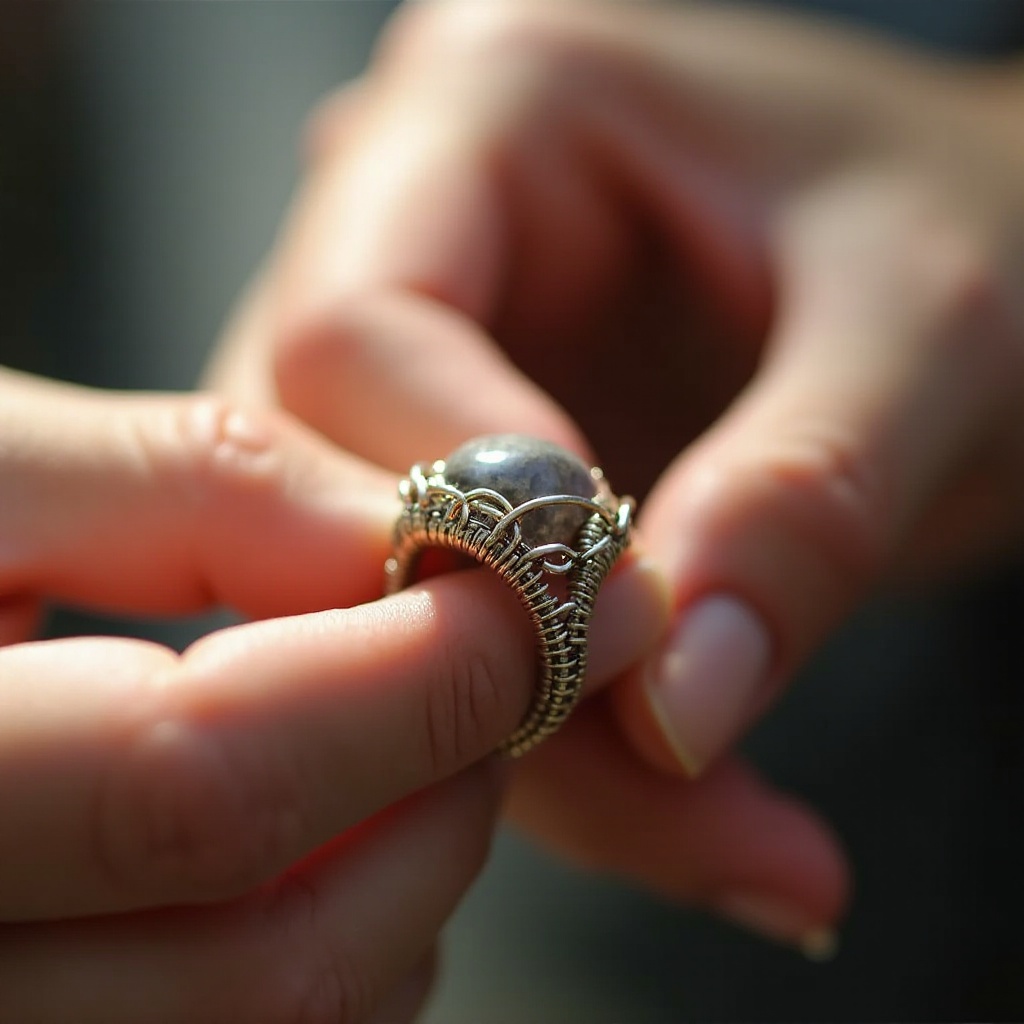 как сделать кольца из обернутой проволоки