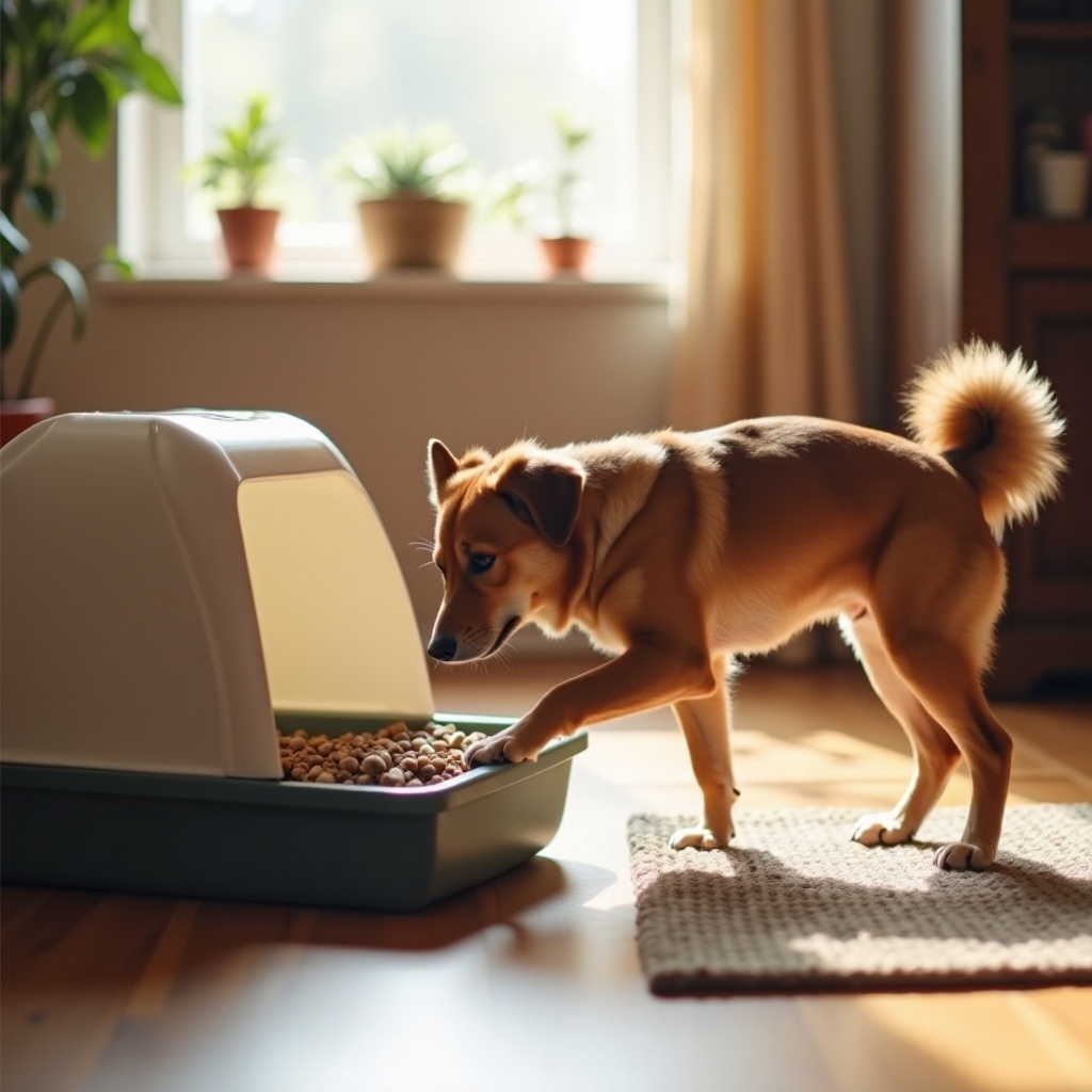 kann man einem Hund beibringen, Katzenstreu zu benutzen