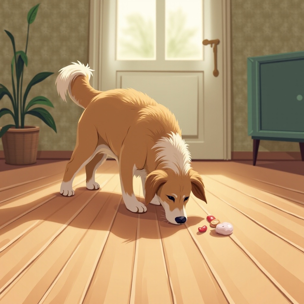 warum kratzen Hunde den Boden, nachdem sie gekotzt haben